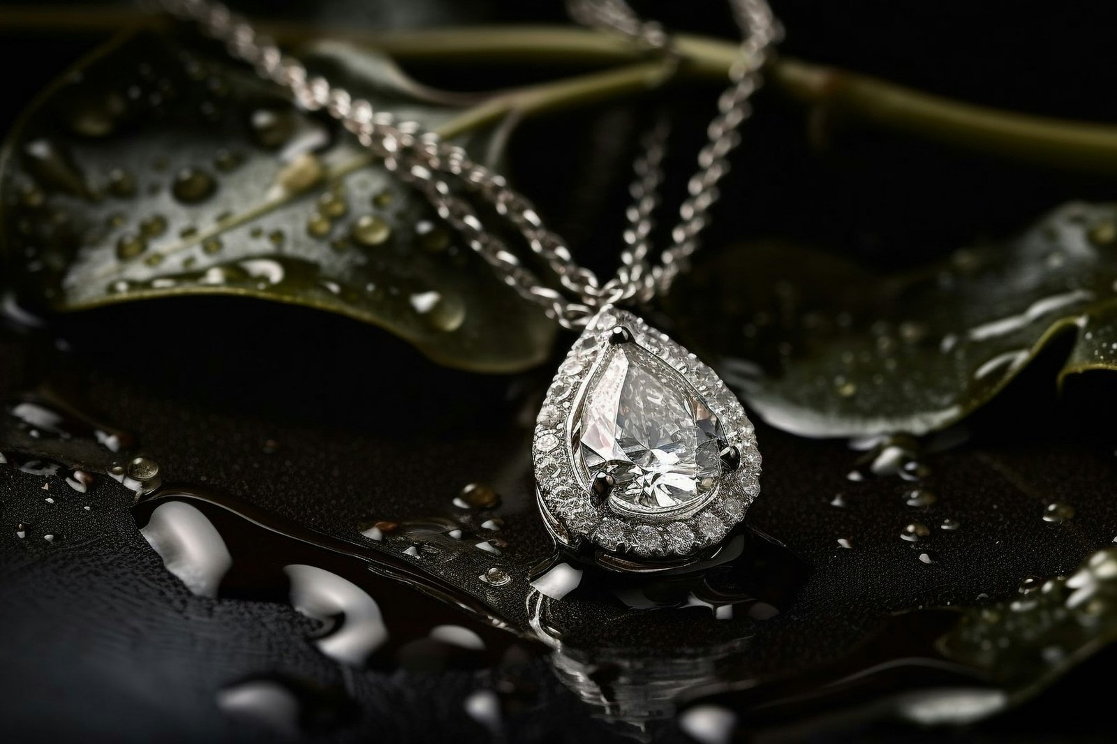 Schmuck wird mit Wasser gereinigt